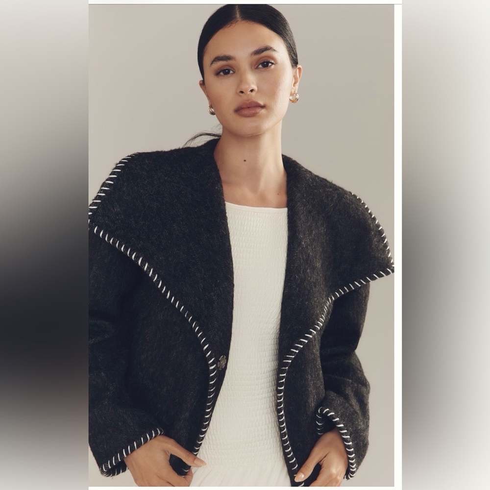 NWT By Anthropologie Wool Blend
Collared Jacket in Size XLP